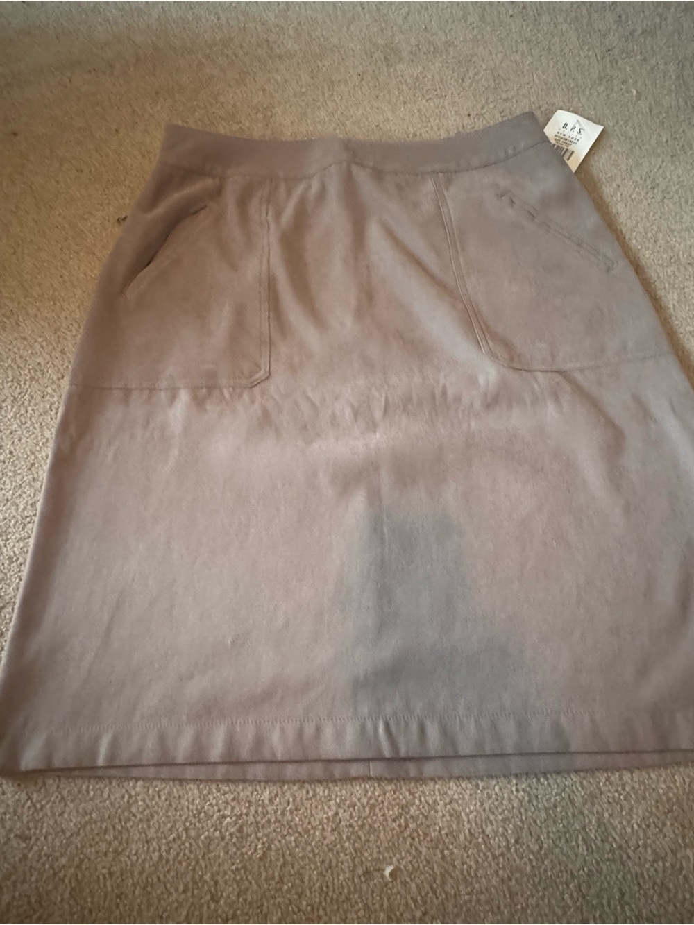 Classic Taupe Pencil Skirt - Unbranded